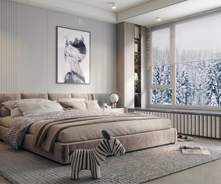 Радиатор Флэйт 300 под окном